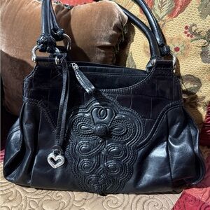 Elegant Black Brighton Leather Handbag